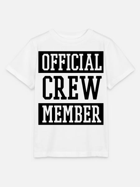 OFFICIAL CREW MEMBER - Stanley/Stella MINI CREATOR Kids’ T-Shirt - white