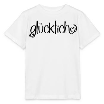 glücklich - Stanley/Stella Kinder T-Shirt MINI CREATOR  - Weiß - Vorne - Maike (125cm)