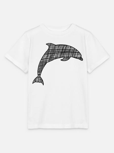 Delfin Tümmler Ozean Geschenk - Stanley/Stella Kinder T-Shirt MINI CREATOR - Weiß