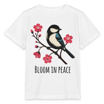 Blühe in Frieden - Stanley/Stella Kinder T-Shirt MINI CREATOR  - Weiß - Vorne - Maike (125cm)