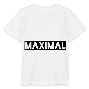 MAXIMAL white weiß T-Shirt Design Musik music gift - Stanley/Stella Kinder T-Shirt MINI CREATOR  - Weiß - Vorne - Maike (125cm)