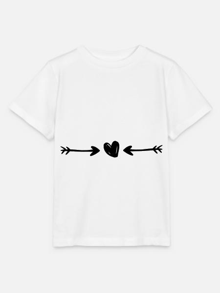 Herz Pfeile - Stanley/Stella Kinder T-Shirt MINI CREATOR  - Weiß