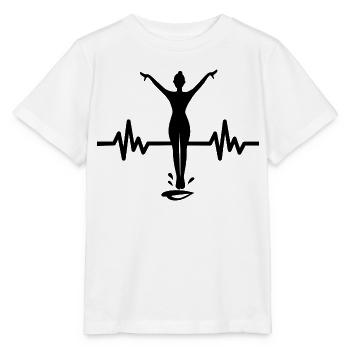 Herzschlag Turmspringer - Wassersport Athlet - Stanley/Stella Kinder T-Shirt MINI CREATOR  - Weiß - Vorne - Maike (125cm)