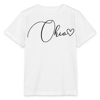 Ohio Schrift - Stanley/Stella Kinder T-Shirt MINI CREATOR  - Weiß - Vorne - Maike (125cm)
