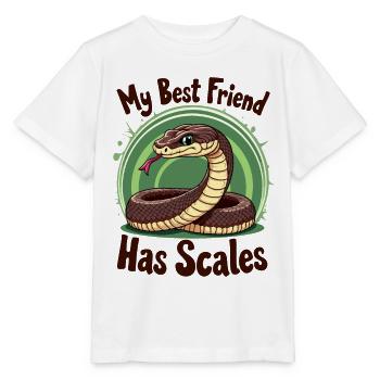 Mein bester Freund hat Schuppen Schlangenliebhaber - Stanley/Stella Kinder T-Shirt MINI CREATOR  - Weiß - Vorne - Maike (125cm)