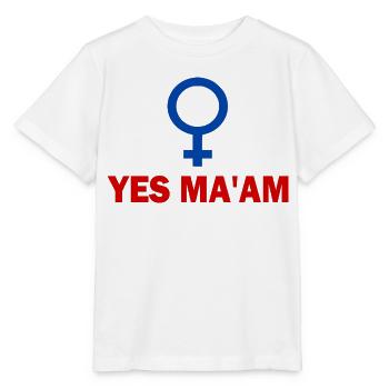 yes ma'am - Stanley/Stella Kinder T-Shirt MINI CREATOR  - Weiß - Vorne - Maike (125cm)