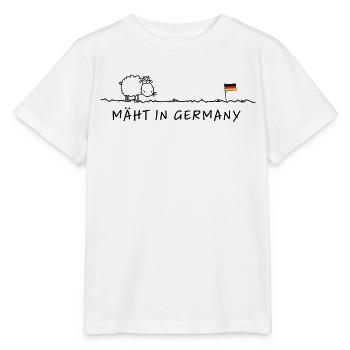 Mowing in Germany – pun Made in Germany - Stanley/Stella MINI CREATOR Kids’ T-Shirt - white - Front - Maike (125cm)