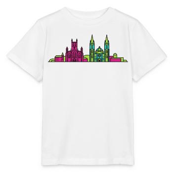 Paisley City Skyline Abbey Modern Line Art - Stanley/Stella MINI CREATOR Kids’ T-Shirt - white - Front - Maike (125cm)