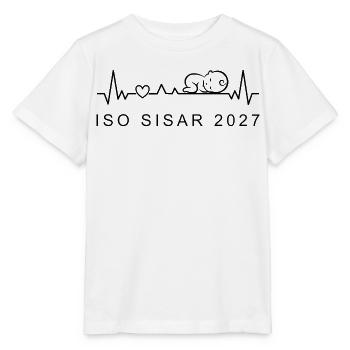 Grande Sœur 2027 Heartbeat Finnois - T-shirt bio MINI CREATOR Stanley/Stella Enfant - blanc - Devant - Maike (125cm)