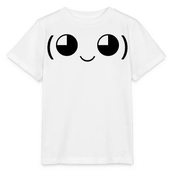 Émoticon kawaii Sourire (◕‿◕) Mignon - T-shirt bio MINI CREATOR Stanley/Stella Enfant - blanc - Devant - Maike (125cm)