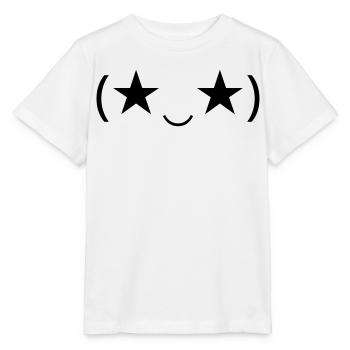 Émote Œil d’Étoile (★‿★) inspire - T-shirt bio MINI CREATOR Stanley/Stella Enfant - blanc - Devant - Maike (125cm)