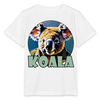 Koala / Tierwelt / Eukalyptus / Baumbewohner / Zoo - Stanley/Stella Kinder T-Shirt MINI CREATOR  - Weiß - Vorne - Maike (125cm)