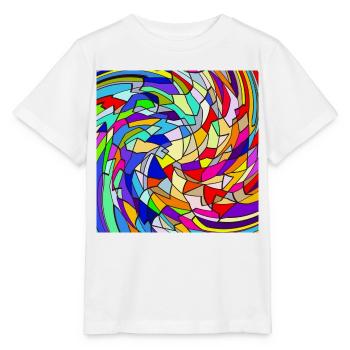 Fouet arc-en-ciel - T-shirt bio MINI CREATOR Stanley/Stella Enfant - blanc - Devant - Maike (125cm)