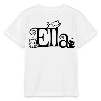 Ella Name Vorname Kätzchenname - Stanley/Stella Kinder T-Shirt MINI CREATOR  - Weiß - Vorne - Maike (125cm)