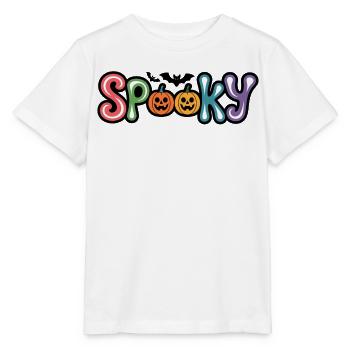 Effrayant Halloween Citrouille Police colorée - T-shirt bio MINI CREATOR Stanley/Stella Enfant - blanc - Devant - Maike (125cm)