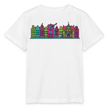 Art de la fontaine de Neptune de la Skyline de la ville de Gdansk - T-shirt bio MINI CREATOR Stanley/Stella Enfant - blanc - Devant - Maike (125cm)