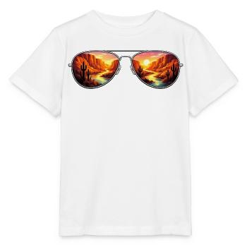 Aviateur du coucher du désert du canyon - T-shirt bio MINI CREATOR Stanley/Stella Enfant - blanc - Devant - Maike (125cm)