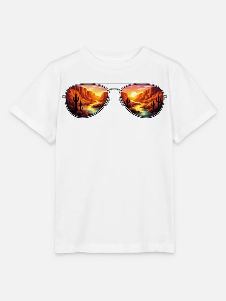 Desert Canyon Sunset Aviator - Stanley/Stella Kinder T-Shirt MINI CREATOR  - Weiß