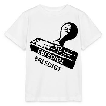 Erledigt - Stempel - Abi - Stanley/Stella Kinder T-Shirt MINI CREATOR  - Weiß - Vorne - Maike (125cm)