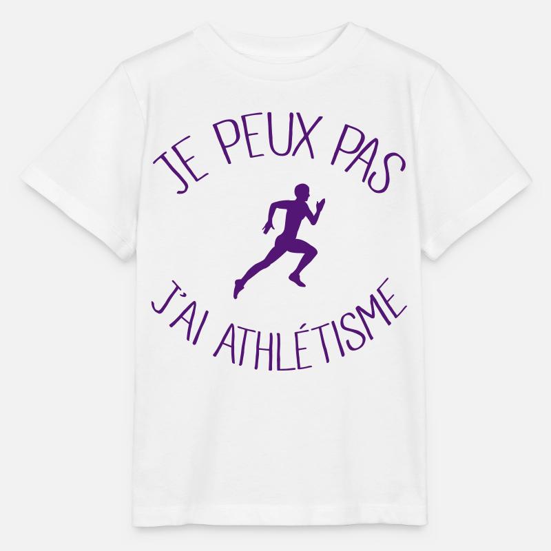 Je peux pas j'ai Athlétisme - T-shirt bio MINI CREATOR Stanley/Stella Enfant - blanc