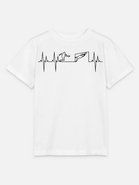 Fußball Elektrokardiogramm EKG - Stanley/Stella Kinder T-Shirt MINI CREATOR - Weiß