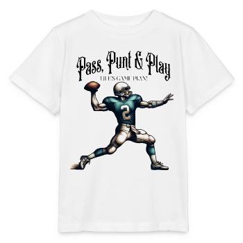 Quarterback Action - Stanley/Stella Kinder T-Shirt MINI CREATOR  - Weiß - Vorne - Maike (125cm)
