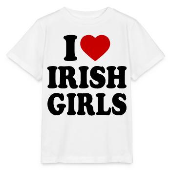 I love irish girls - Stanley/Stella Kinder T-Shirt MINI CREATOR  - Weiß - Vorne - Maike (125cm)