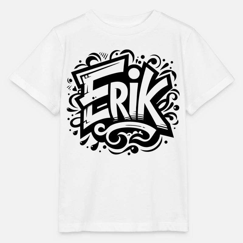 Erik Name Vorname Graffiti - Stanley/Stella Kinder T-Shirt MINI CREATOR  - Weiß
