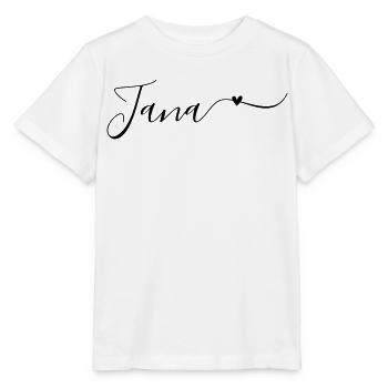 Prénom Jana Prénom décoratif - T-shirt bio MINI CREATOR Stanley/Stella Enfant - blanc - Devant - Maike (125cm)