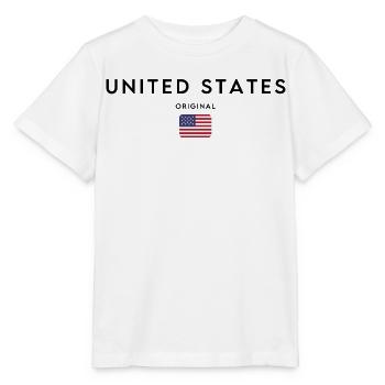 Fierté américaine, design minimaliste et élégant - T-shirt bio MINI CREATOR Stanley/Stella Enfant - blanc - Devant - Maike (125cm)