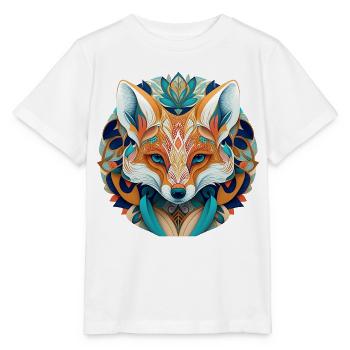 Mysticcher Fox Mandala - T-shirt bio MINI CREATOR Stanley/Stella Enfant - blanc - Devant - Maike (125cm)