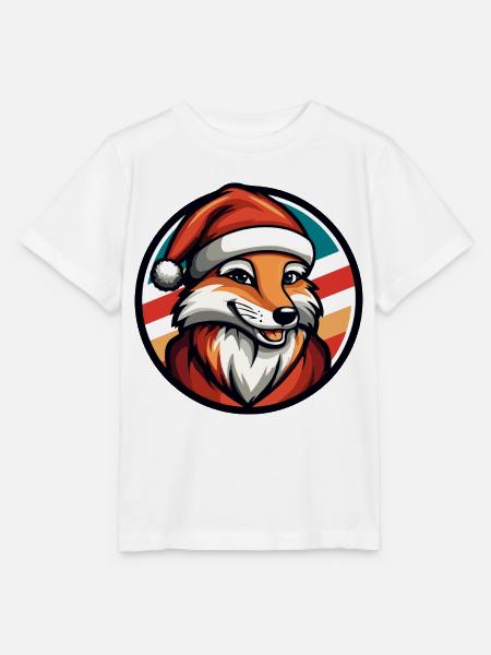 Fuchs Weihnachten Tier - Stanley/Stella Kinder T-Shirt MINI CREATOR - Weiß