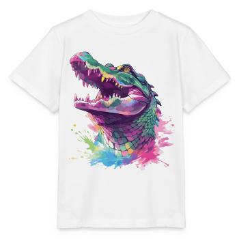 Alligator Crocodile Caiman Reptile Predator Animal - Stanley/Stella MINI CREATOR Kids’ T-Shirt - white - Front - Maike (125cm)
