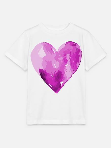 Herz Liebe Wasserfarben - Stanley/Stella Kinder T-Shirt MINI CREATOR - Weiß