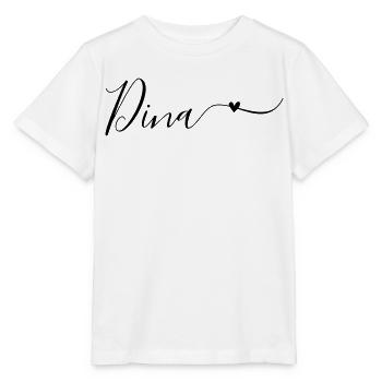 Prénom Dina Prénom décoratif - T-shirt bio MINI CREATOR Stanley/Stella Enfant - blanc - Devant - Maike (125cm)