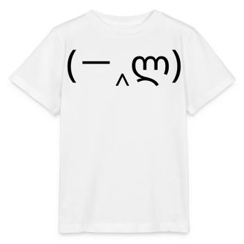 Mains émoticôniques (-‸ლ) facepalm devant le visage - T-shirt bio MINI CREATOR Stanley/Stella Enfant - blanc - Devant - Maike (125cm)