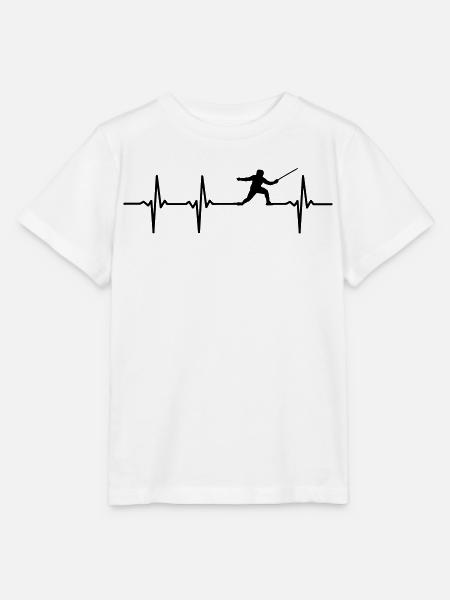 Fechter Herzschlag - Stanley/Stella Kinder T-Shirt MINI CREATOR  - Weiß