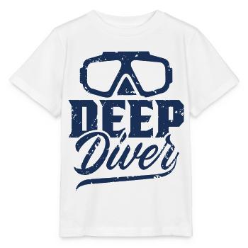 Deep diver Deep diving diver - Stanley/Stella MINI CREATOR Kids’ T-Shirt - white - Front - Maike (125cm)