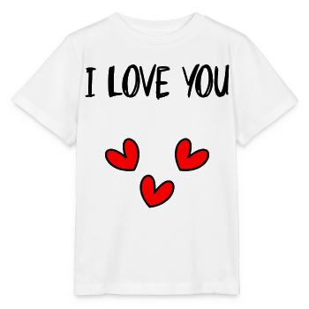 LIEBE. ICH LIEBE DICH. VALENTINSTAG. JUNGGESELLINNENABSCHIED. ICH LIEBE DICH. - Stanley/Stella Kinder T-Shirt MINI CREATOR  - Weiß - Vorne - Maike (125cm)
