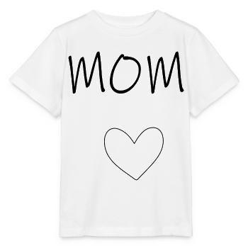 MOM heart - T-shirt bio MINI CREATOR Stanley/Stella Enfant - blanc - Devant - Maike (125cm)