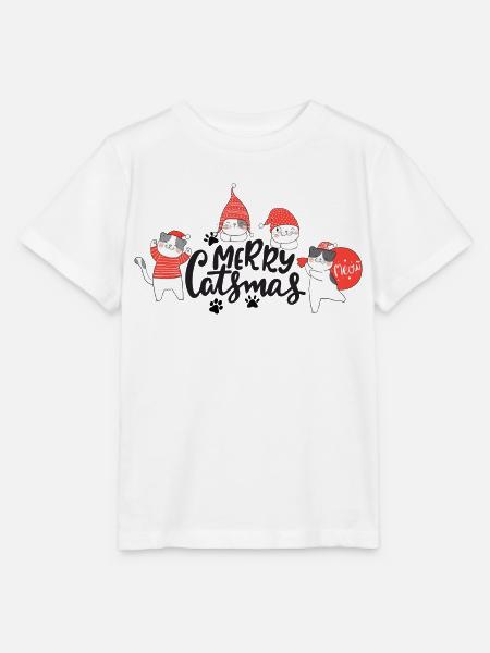 Lustige Weihnachtskatzen - Stanley/Stella Kinder T-Shirt MINI CREATOR - Weiß