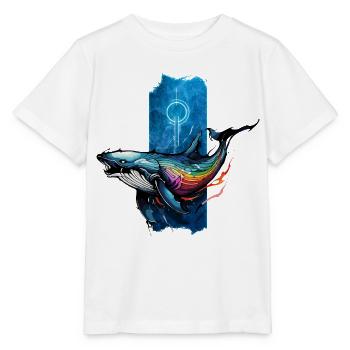 Ocean Serenity: Sanfter Riesenwal - Stanley/Stella Kinder T-Shirt MINI CREATOR  - Weiß - Vorne - Maike (125cm)