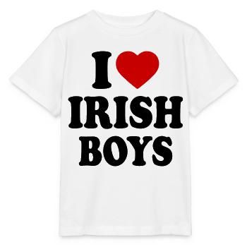 I love irish boys - Stanley/Stella Kinder T-Shirt MINI CREATOR  - Weiß - Vorne - Maike (125cm)