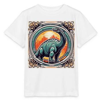 Dinosaurier / Tier / Urzeit / Reptil / Jungs - Stanley/Stella Kinder T-Shirt MINI CREATOR  - Weiß - Vorne - Maike (125cm)