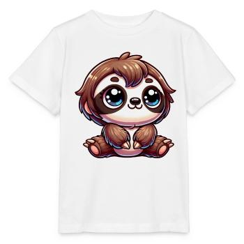 Chibi Sloth - Dessin animé extra mignon - T-shirt bio MINI CREATOR Stanley/Stella Enfant - blanc - Devant - Maike (125cm)