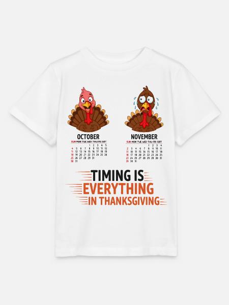 Thanksgiving Timing - Stanley/Stella Kinder T-Shirt MINI CREATOR  - Weiß
