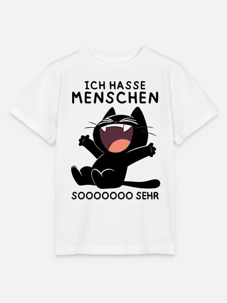 Lachende schwarze Katze – Wenn’s richtig wehtut - Stanley/Stella Kinder T-Shirt MINI CREATOR - Weiß
