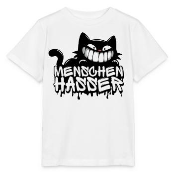 Menschenhasser Katze – Für alle, die ehrlich sind - Stanley/Stella Kinder T-Shirt MINI CREATOR  - Weiß - Vorne - Maike (125cm)
