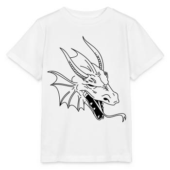 chinese dragon tribal - Stanley/Stella Kinder T-Shirt MINI CREATOR  - Weiß - Vorne - Maike (125cm)