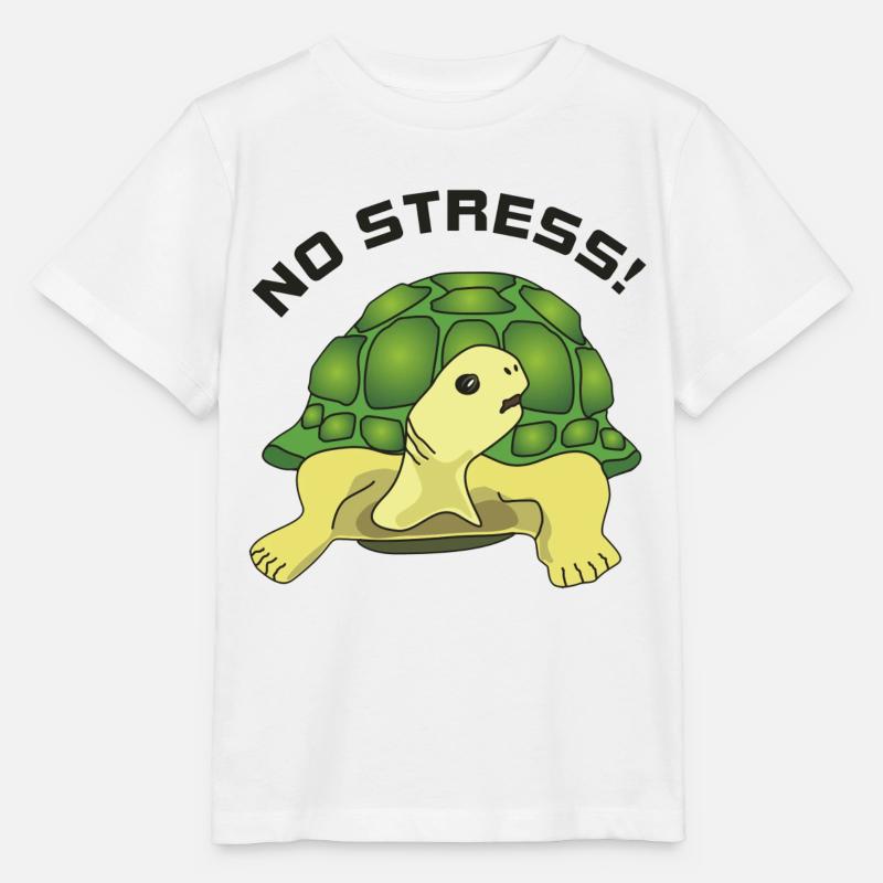 no stress - Stanley/Stella MINI CREATOR Kids’ T-Shirt - white